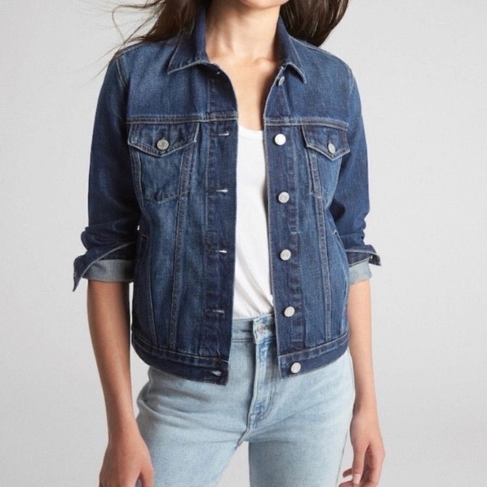 Old Navy Blue Jean Jacket Trucker Style